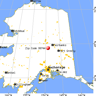 Anderson, AK (99744) map from a distance