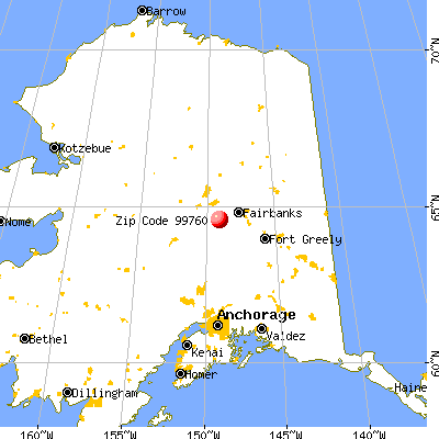 Ferry, AK (99760) map from a distance