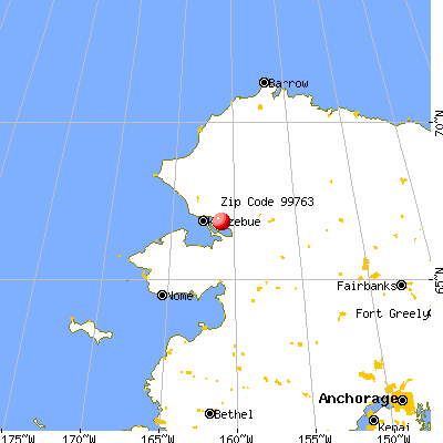 Noorvik, AK (99763) map from a distance