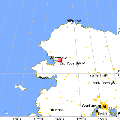 Selawik, AK (99770) map from a distance