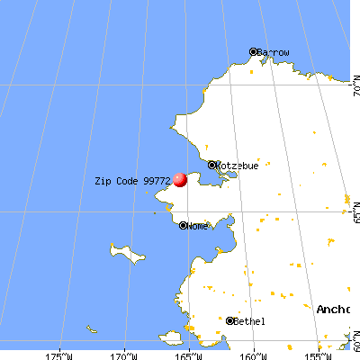 Shishmaref, AK (99772) map from a distance