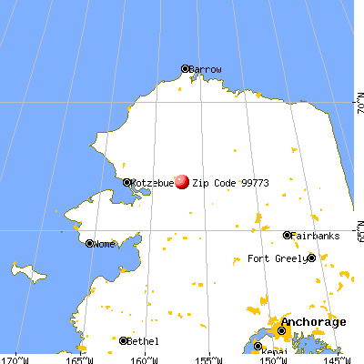 Shungnak, AK (99773) map from a distance