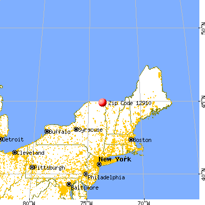 Altona, NY (12910) map from a distance