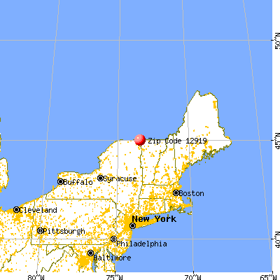 Champlain, NY (12919) map from a distance