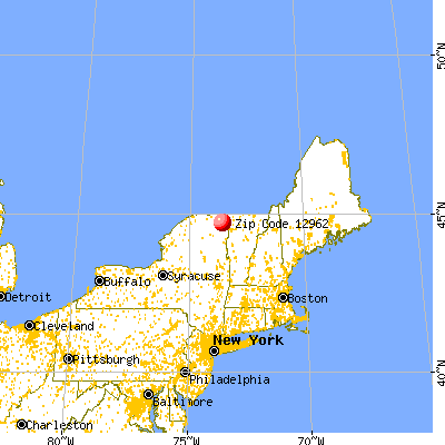 Morrisonville, NY (12962) map from a distance