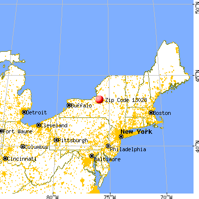 Constantia, NY (13028) map from a distance