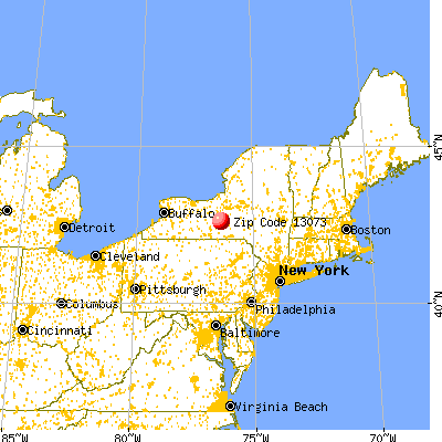 Groton, NY (13073) map from a distance