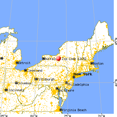 Skaneateles, NY (13152) map from a distance