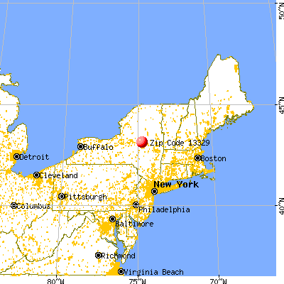 Dolgeville, NY (13329) map from a distance