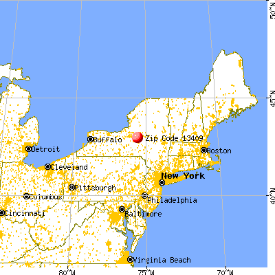 Munnsville, NY (13409) map from a distance