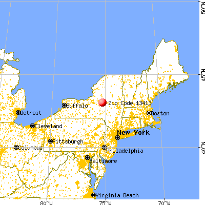 Washington Mills, NY (13413) map from a distance