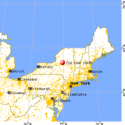 Remsen, NY (13438) map from a distance