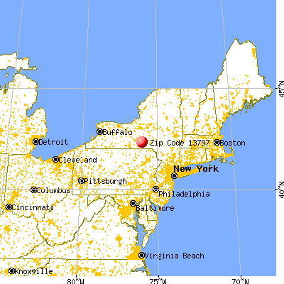 Lisle, NY (13797) map from a distance