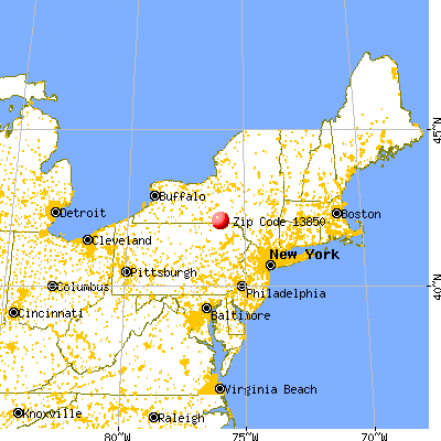 Binghamton University, NY (13850) map from a distance
