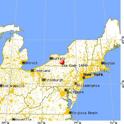 Hammondsport, NY (14840) map from a distance