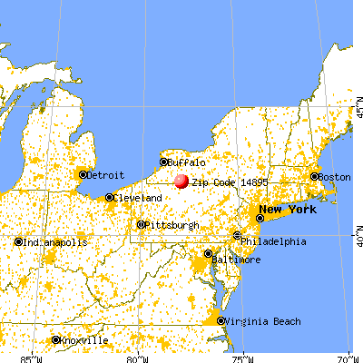 Stannards, NY (14895) map from a distance