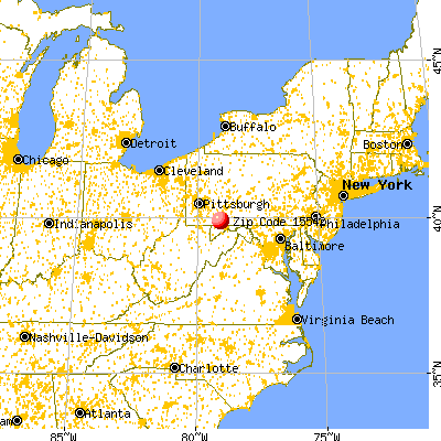 Garrett, PA (15542) map from a distance
