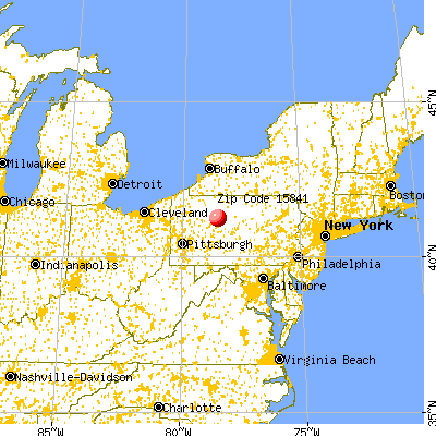 Force, PA (15841) map from a distance