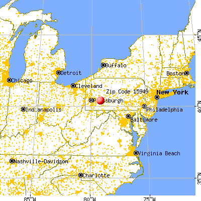 Robinson, PA (15949) map from a distance