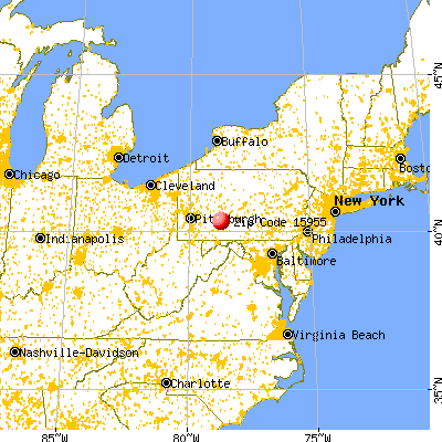 Beaverdale, PA (15955) map from a distance