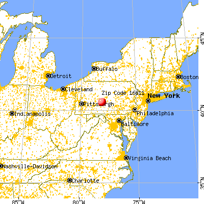 Alexandria, PA (16611) map from a distance