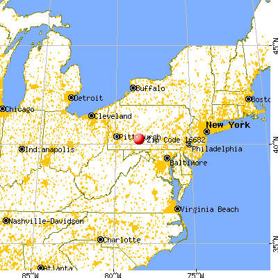 Claysburg, PA (16682) map from a distance