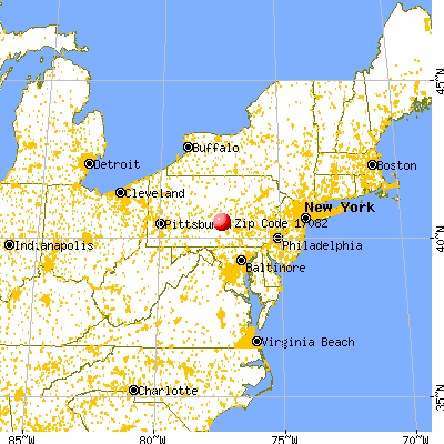 Port Royal, PA (17082) map from a distance