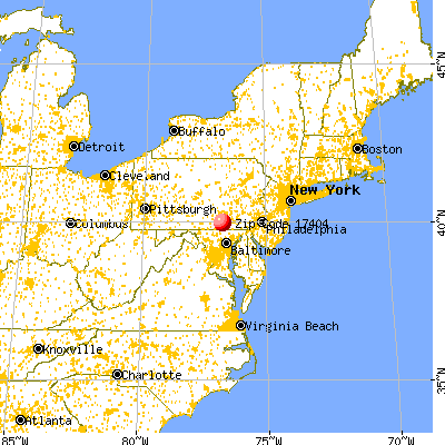 York, PA (17404) map from a distance