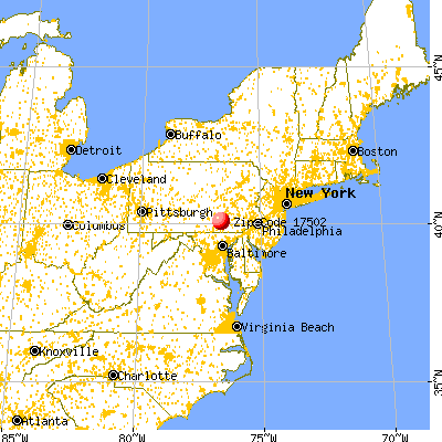 Bainbridge, PA (17502) map from a distance