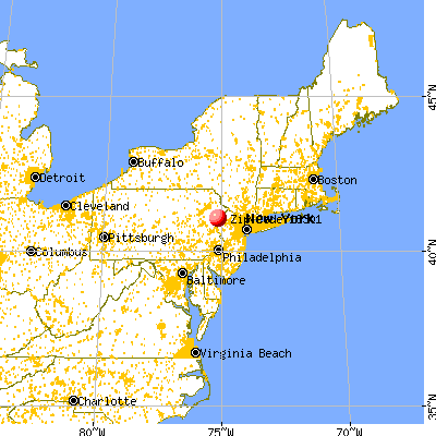 East Stroudsburg, PA (18301) map from a distance