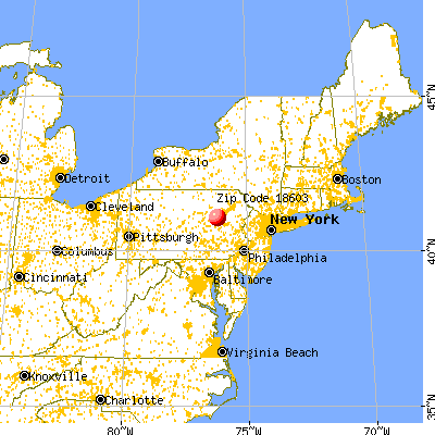 Berwick, PA (18603) map from a distance