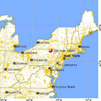 Towanda, PA (18848) map from a distance