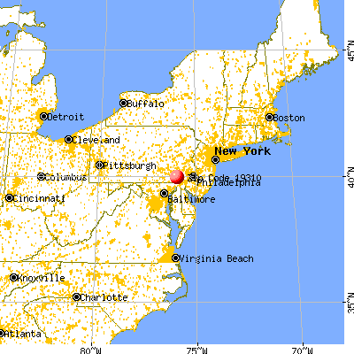 Atglen, PA (19310) map from a distance