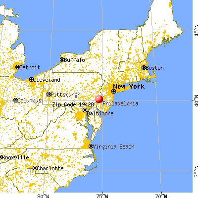 Conshohocken, PA (19428) map from a distance