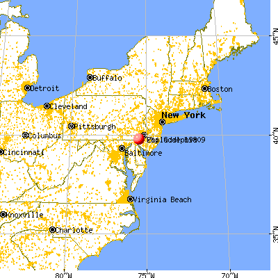 Wilmington, DE (19809) map from a distance