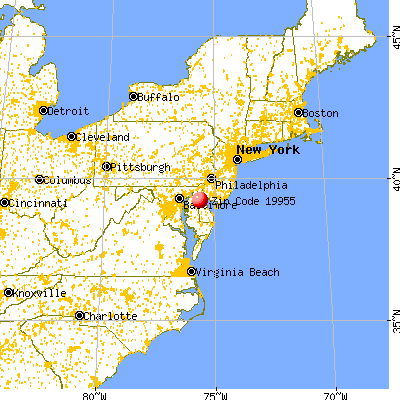 Kenton, DE (19955) map from a distance