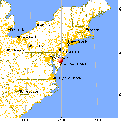 Lewes, DE (19958) map from a distance