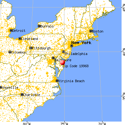 Milton, DE (19968) map from a distance