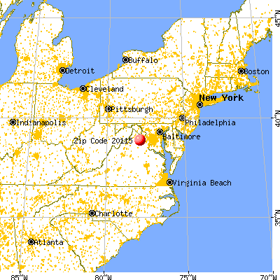 Marshall, VA (20115) map from a distance