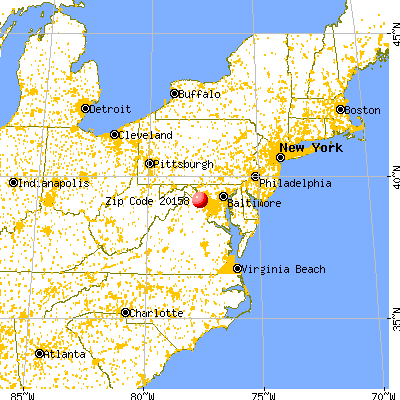 Hamilton, VA (20158) map from a distance