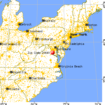 Bryans Road, MD (20640) map from a distance