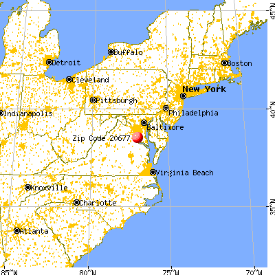 Port Tobacco Village, MD (20677) map from a distance