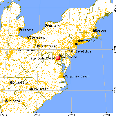 Bladensburg, MD (20710) map from a distance