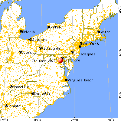 College Park, MD (20740) map from a distance
