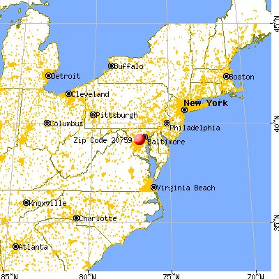 Fulton, MD (20759) map from a distance