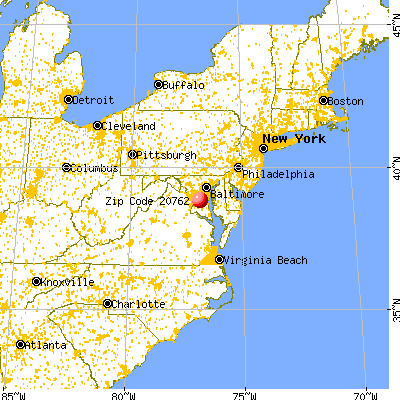 Andrews AFB, MD (20762) map from a distance