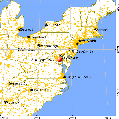 Croom, MD (20772) map from a distance