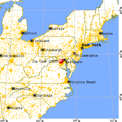 Redland, MD (20855) map from a distance