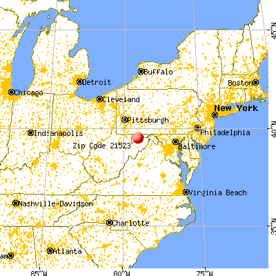 Bloomington, MD (21523) map from a distance