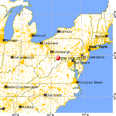 Frostburg, MD (21532) map from a distance
